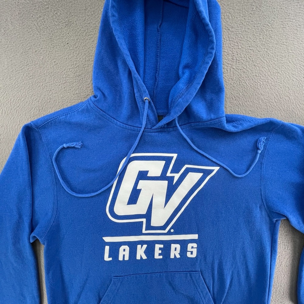 MV Sport Men Hoodie Cotton Blend M Grand Valley State Lakers Collegiate Blue